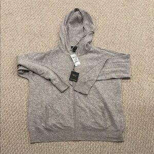 Charter Club Zip-Up Sweater in Light Gray